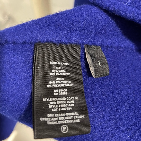 Theory Collarless 90% Wool 10% Cashmere Coat - Picture 4 of 5